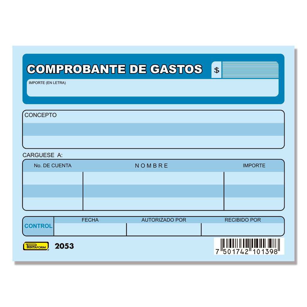 Contra Recibo, Vale Provisional de caja, Comprobante de gastos (Pq. c/3 blocks)