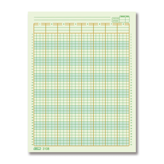 Tabular de auditoria 8 columnas, B-3108 (Pq. c/3 blocks)