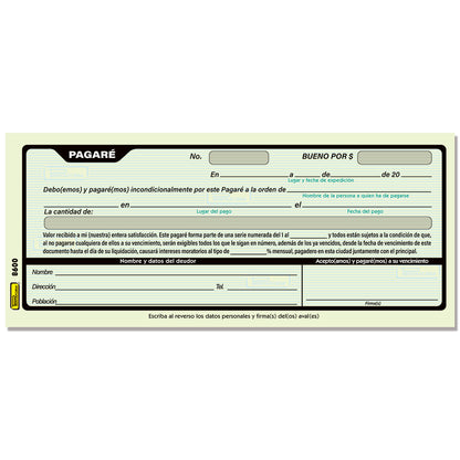 Pagaré B-8600 (Pq. 3 blocks)