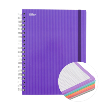 Libreta Universitaria Arcoíris profesional pasta dura, 200 hojas