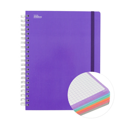 Libreta Universitaria Arcoíris profesional pasta dura, 200 hojas