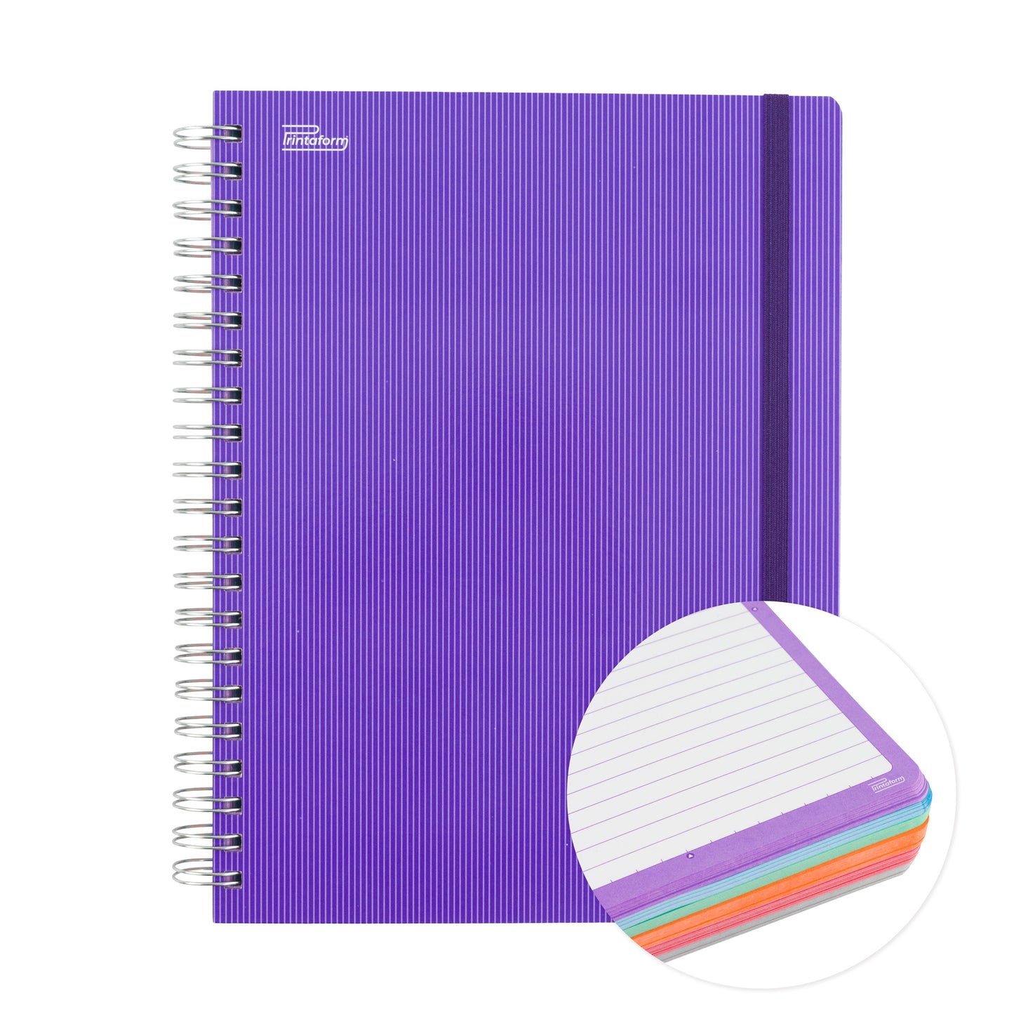 Libreta Universitaria Arcoíris profesional pasta dura, 200 hojas