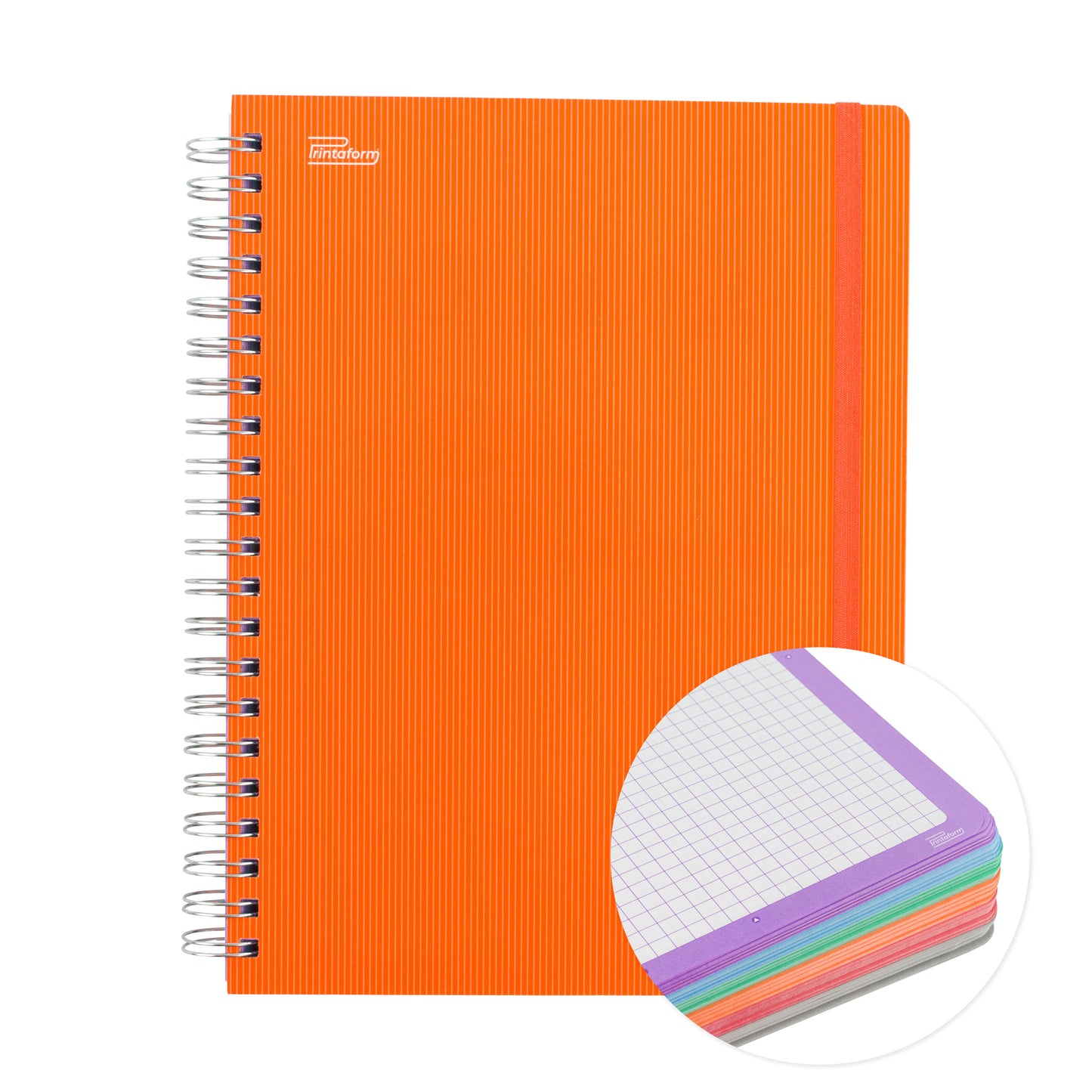 Libreta Universitaria Arcoíris profesional pasta dura, 200 hojas