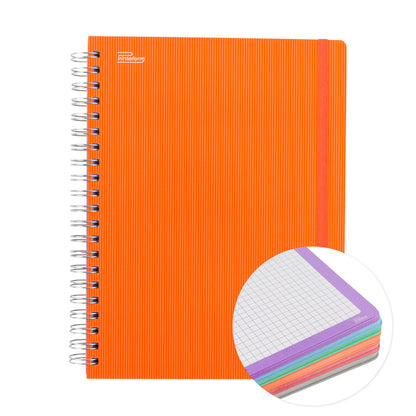Libreta Universitaria Arcoíris profesional pasta dura, 200 hojas