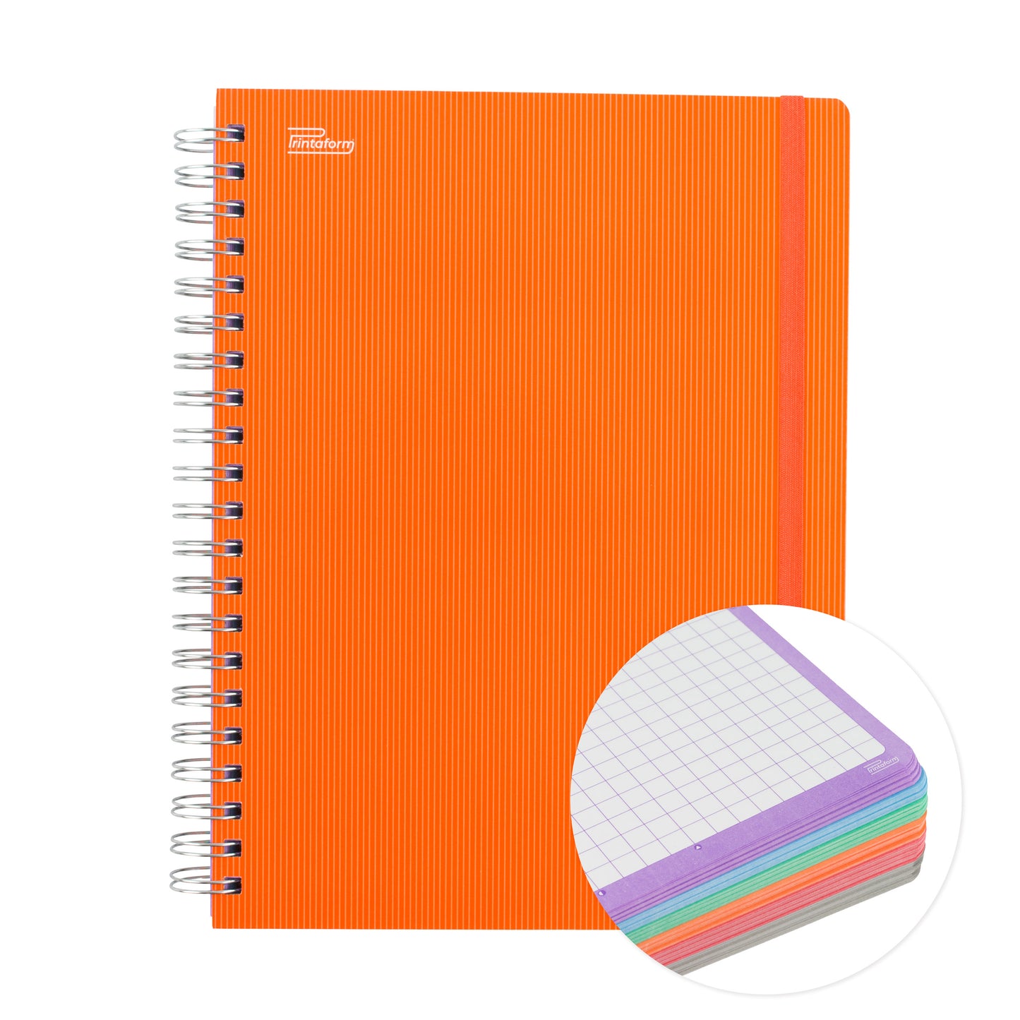 Libreta Universitaria Arcoíris profesional pasta dura, 200 hojas