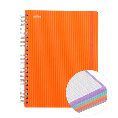 Libreta Universitaria Arcoíris profesional pasta dura, 200 hojas