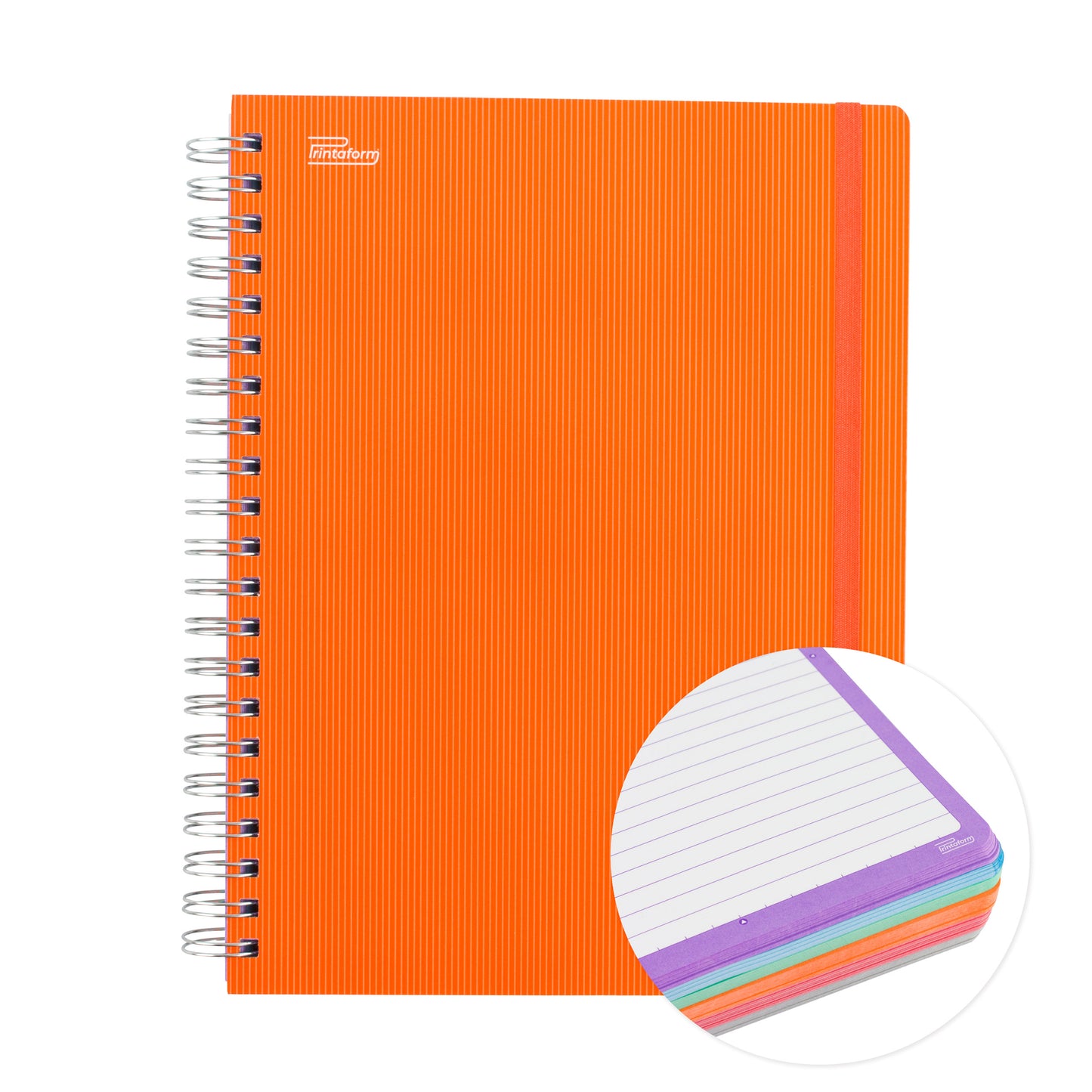 Libreta Universitaria Arcoíris profesional pasta dura, 200 hojas