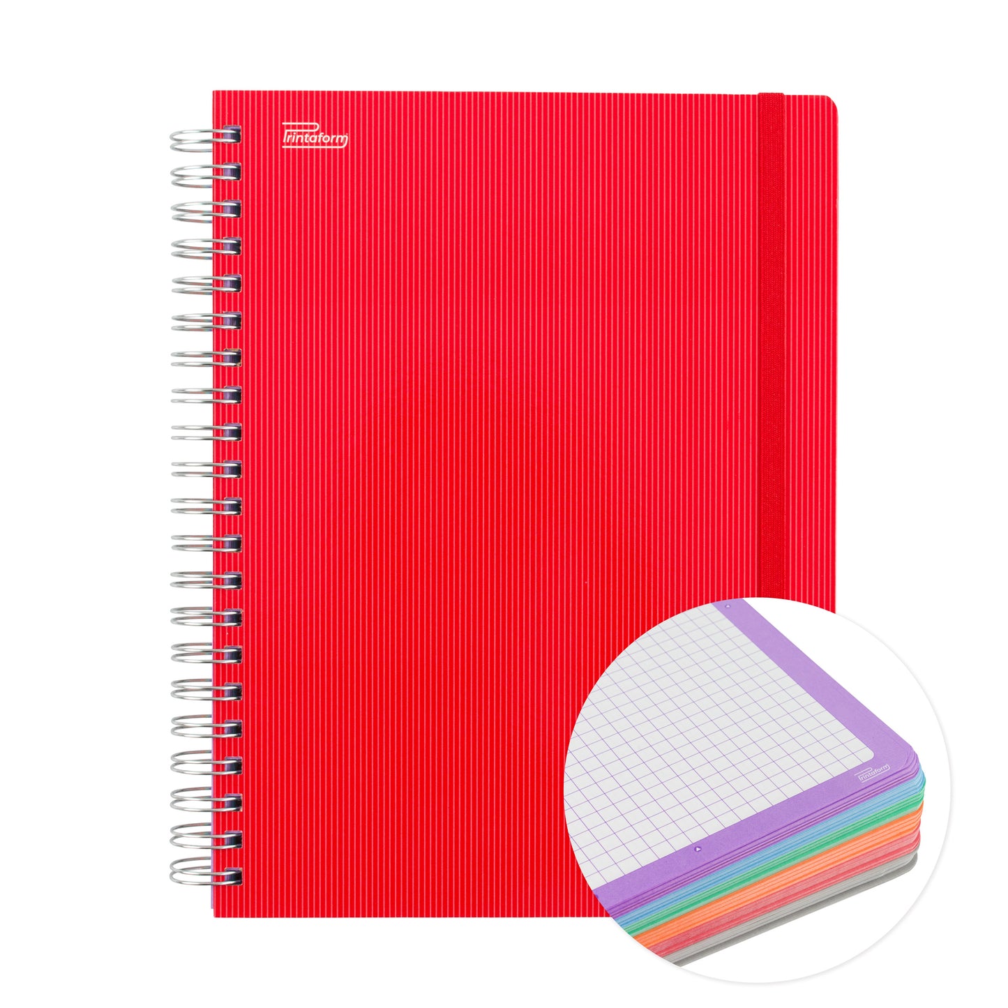 Libreta Universitaria Arcoíris profesional pasta dura, 200 hojas