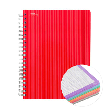 Libreta Universitaria Arcoíris profesional pasta dura, 200 hojas