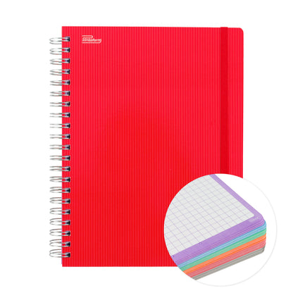 Libreta Universitaria Arcoíris profesional pasta dura, 200 hojas