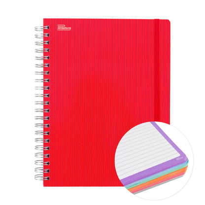 Libreta Universitaria Arcoíris profesional pasta dura, 200 hojas