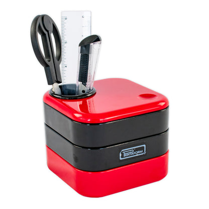 Organizador de escritorio de abanico con accesorios