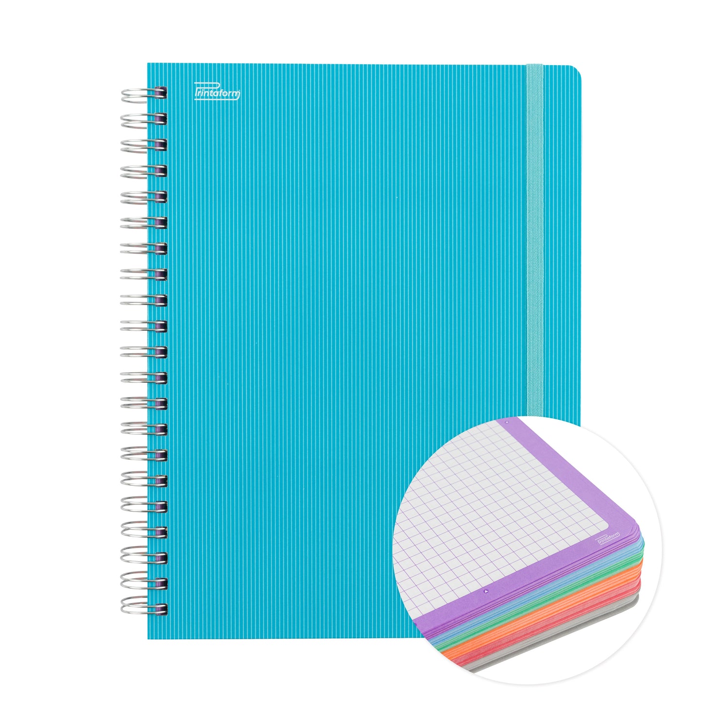 Libreta Universitaria Arcoíris profesional pasta dura, 200 hojas