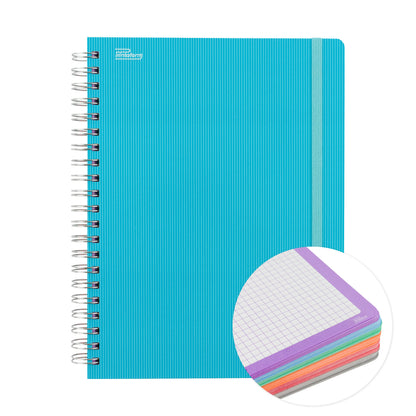 Libreta Universitaria Arcoíris profesional pasta dura, 200 hojas
