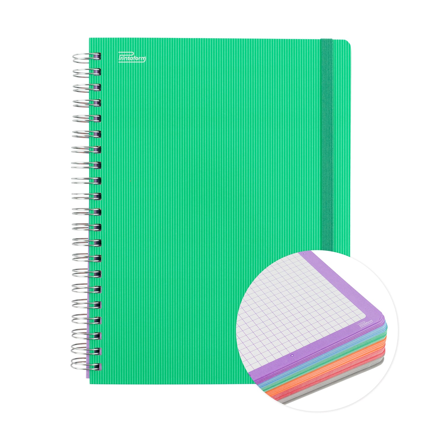 Libreta Universitaria Arcoíris profesional pasta dura, 200 hojas