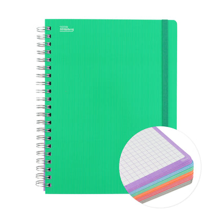 Libreta Universitaria Arcoíris profesional pasta dura, 200 hojas