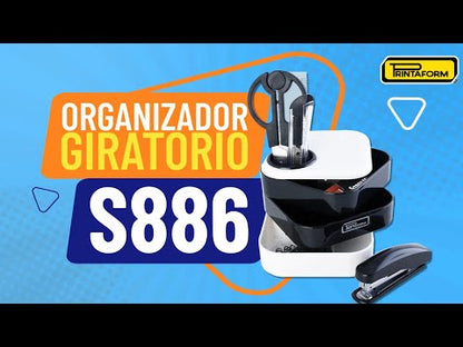Organizador de escritorio de abanico con accesorios