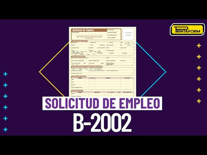 Solicitud de Empleo B-2002, (Pack c/3 blocks)