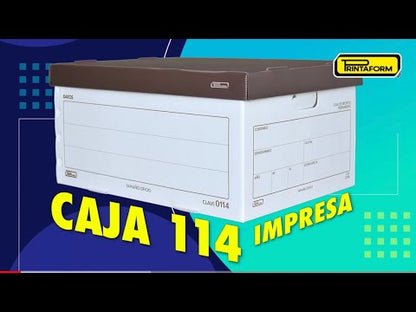 Caja para archivo de plástico