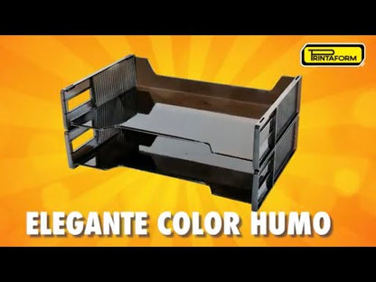 Charola para documentos modular color humo 0103