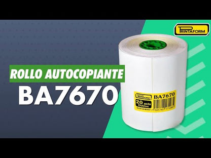 Rollo Bond Autocopiante 76mm x 20m, BA7670
