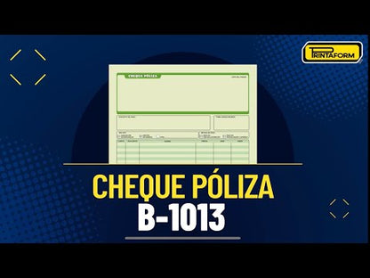 Cheque Póliza (Pq. c/3 blocks)