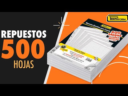 Repuestos para Carpeta Ejecutiva 500 hojas