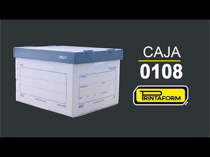 Caja para archivo de plástico